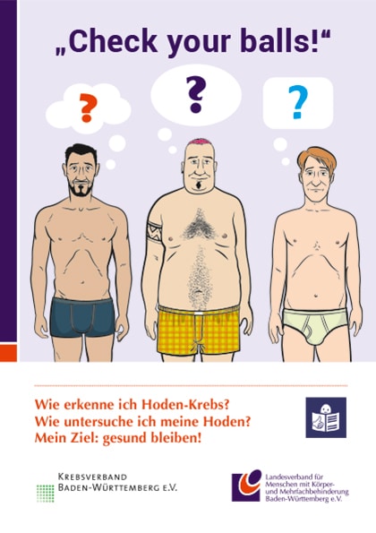 Anleitung zur Selbstuntersuchung der Hoden (in leichter Sprache)