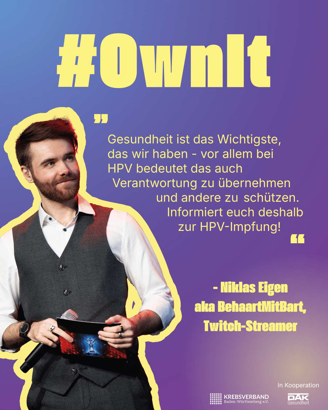 Zitatkachel_NiklasEigen HPV-Kampagne #OwnIt